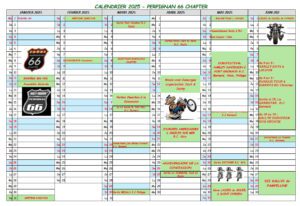 Calendrier 2025 PERPIGNAN 66 CHAPTER